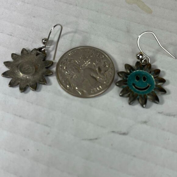 Timi of Sweden dangle drop smiley face earrings. - Picture 3 of 8